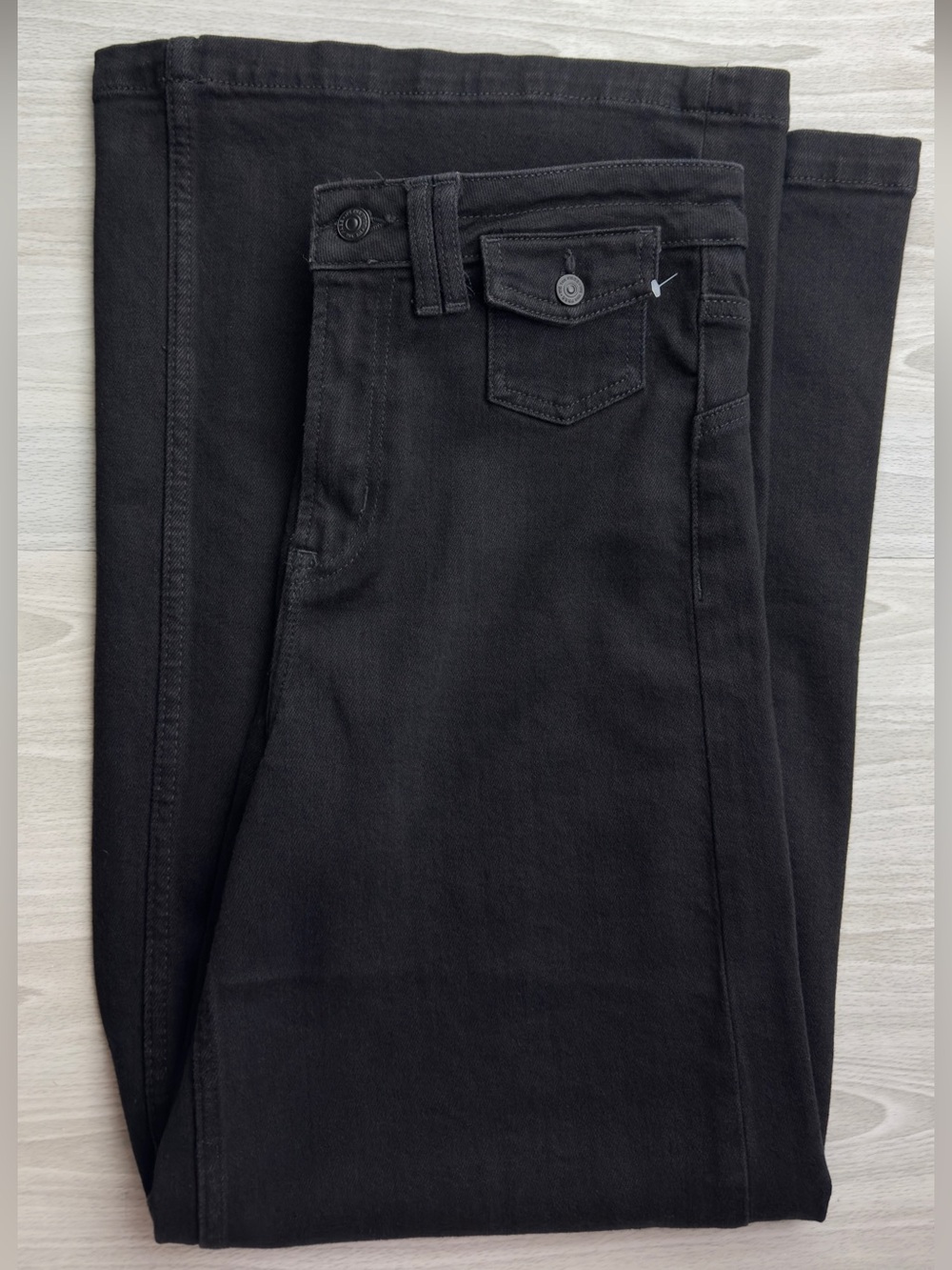We The Free Kellee High Rise Palazzo Jeans Black Size 29 - Picture 14 of 17